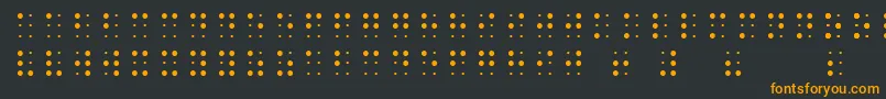 SheetsBraille Font – Orange Fonts on Black Background