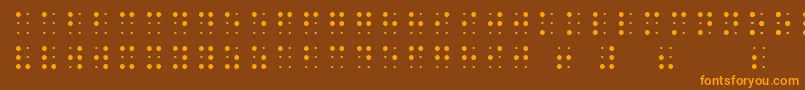 Шрифт SheetsBraille – оранжевые шрифты на коричневом фоне