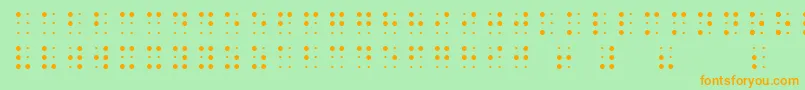 Шрифт SheetsBraille – оранжевые шрифты на зелёном фоне