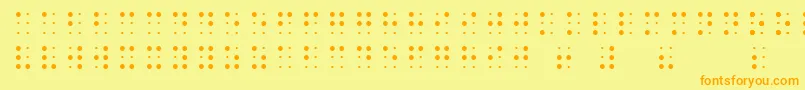 Шрифт SheetsBraille – оранжевые шрифты на жёлтом фоне