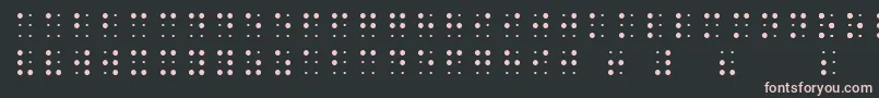 SheetsBraille-Schriftart – Rosa Schriften auf schwarzem Hintergrund