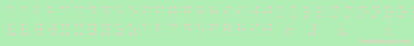 Fonte SheetsBraille – fontes rosa em um fundo verde