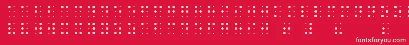 Fonte SheetsBraille – fontes rosa em um fundo vermelho