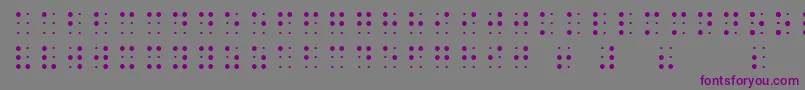 SheetsBraille-fontti – violetit fontit harmaalla taustalla