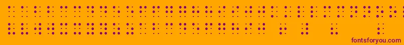 SheetsBraille Font – Purple Fonts on Orange Background