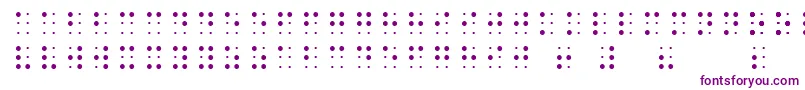 Weitere Informationen zur SheetsBraille-Schriftart SheetsBraille-Schriftart – Violette Schriften auf weißem Hintergrund