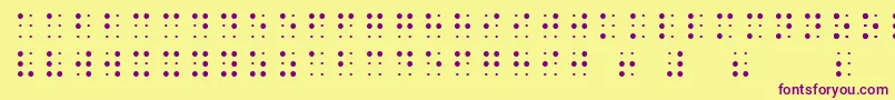 Fonte SheetsBraille – fontes roxas em um fundo amarelo