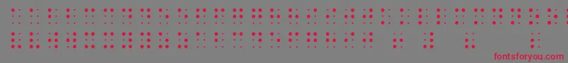 SheetsBraille Font – Red Fonts on Gray Background