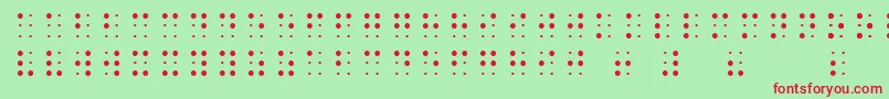 fuente SheetsBraille – Fuentes Rojas Sobre Fondo Verde