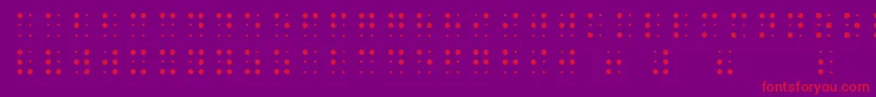 Fonte SheetsBraille – fontes vermelhas em um fundo violeta