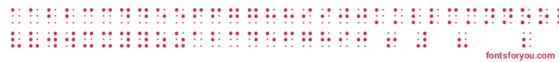 SheetsBraille Font – Red Fonts on White Background