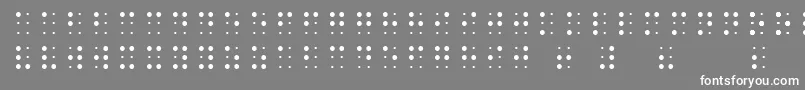 SheetsBraille-Schriftart – Weiße Schriften auf grauem Hintergrund