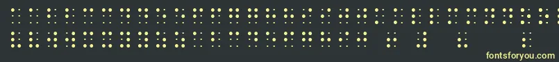 SheetsBraille Font – Yellow Fonts on Black Background