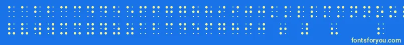 SheetsBraille Font – Yellow Fonts on Blue Background