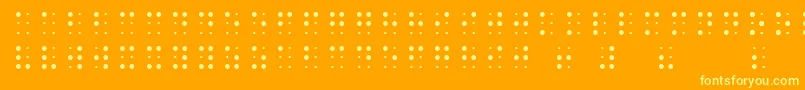 SheetsBraille Font – Yellow Fonts on Orange Background