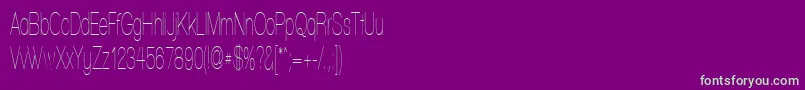 WalkwayUltracondensed Font – Green Fonts on Purple Background