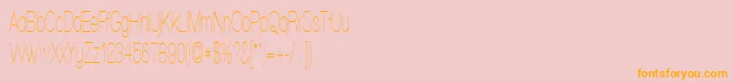 WalkwayUltracondensed Font – Orange Fonts on Pink Background