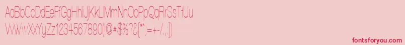 WalkwayUltracondensed Font – Red Fonts on Pink Background