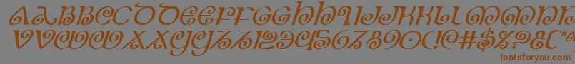 Theshirei Font – Brown Fonts on Gray Background