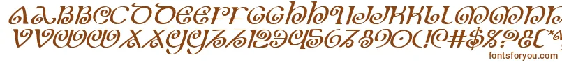 Theshirei Font – Brown Fonts on White Background
