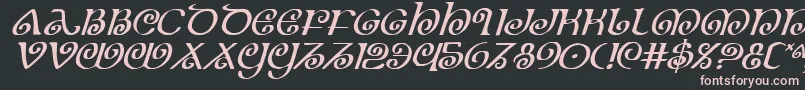 Theshirei Font – Pink Fonts on Black Background
