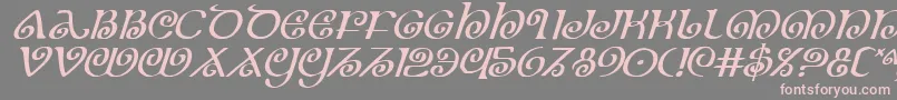 Theshirei Font – Pink Fonts on Gray Background