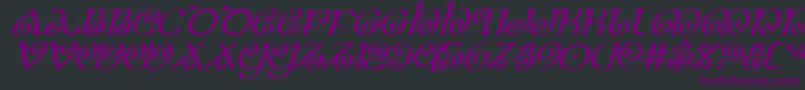Theshirei Font – Purple Fonts on Black Background