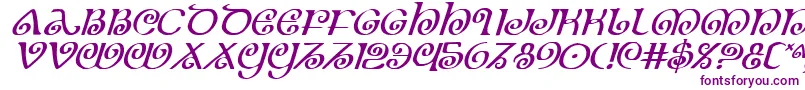 Theshirei Font – Purple Fonts on White Background