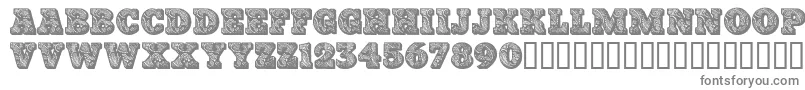 Paisleycaps ffy Font – Gray Fonts on White Background