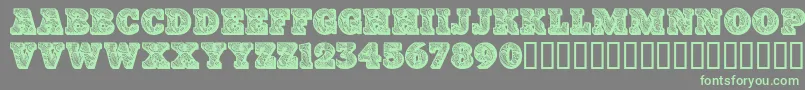 Paisleycaps ffy Font – Green Fonts on Gray Background