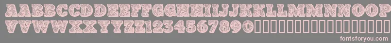 Paisleycaps ffy Font – Pink Fonts on Gray Background