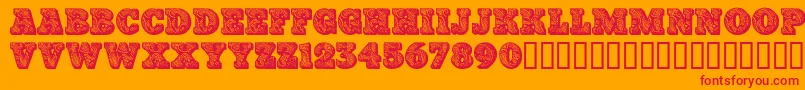 fuente Paisleycaps ffy – Fuentes Rojas Sobre Fondo Naranja
