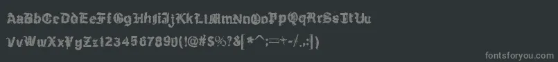 KyvadloBlues-Schriftart – Graue Schriften auf schwarzem Hintergrund