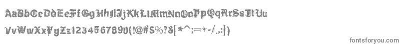 Шрифт KyvadloBlues – серые шрифты на белом фоне
