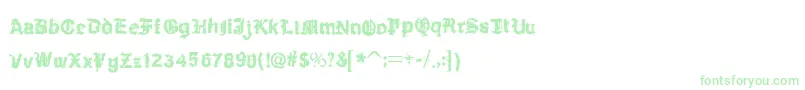Шрифт KyvadloBlues – зелёные шрифты на белом фоне