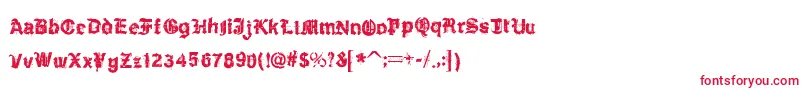 KyvadloBlues-Schriftart – Rote Schriften