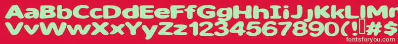 Sweetascandy Font – Green Fonts on Red Background