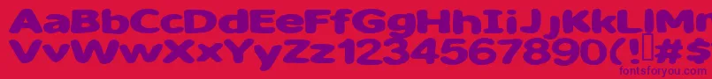 Sweetascandy Font – Purple Fonts on Red Background