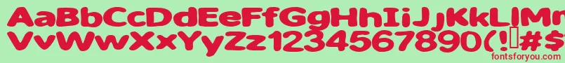 Sweetascandy Font – Red Fonts on Green Background