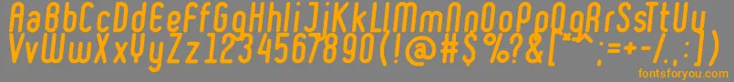 RulerBoldItalic Font – Orange Fonts on Gray Background