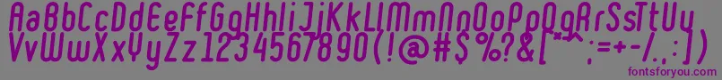 RulerBoldItalic Font – Purple Fonts on Gray Background