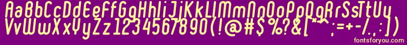 RulerBoldItalic Font – Yellow Fonts on Purple Background