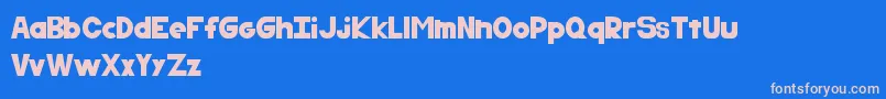 ResilienceRegular Font – Pink Fonts on Blue Background