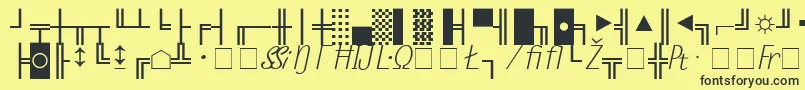 MicroPiFourSsiNormal Font – Black Fonts on Yellow Background