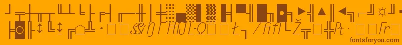 MicroPiFourSsiNormal Font – Brown Fonts on Orange Background