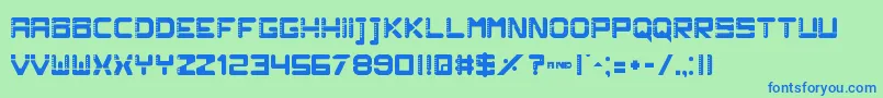 フォントPluto0 – 青い文字は緑の背景です。
