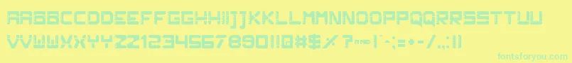 Más sobre la fuente Pluto0 fuente Pluto0 – Fuentes Verdes Sobre Fondo Amarillo