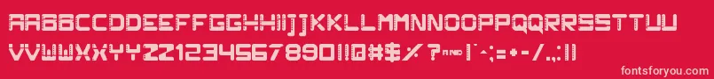 Pluto0 Font – Pink Fonts on Red Background