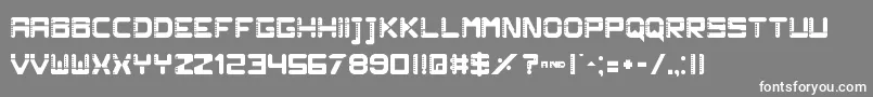 フォントPluto0 – 灰色の背景に白い文字