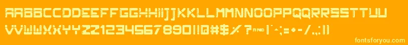 Pluto0 Font – Yellow Fonts on Orange Background